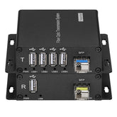 4 Ports USB2.0 over Fiber optic Extenders Converters up to 20Km By Singlemode Fiber,  1.25G SFP Include, A Set